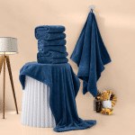 ⁦مناشف الكورال فيليس - لون ازرق بترولي⁩ - الصورة ⁦2⁩